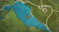 Pufferfish location by Dawn Winery (Image via Genshin Impact)